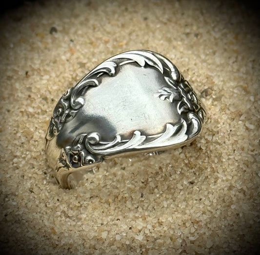 Grand Elegance Silver Plated Spoon Ring
